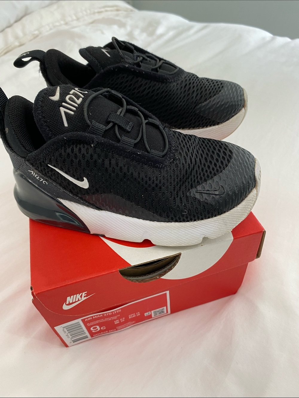 Toddler Nike Air Max 270 Black and White